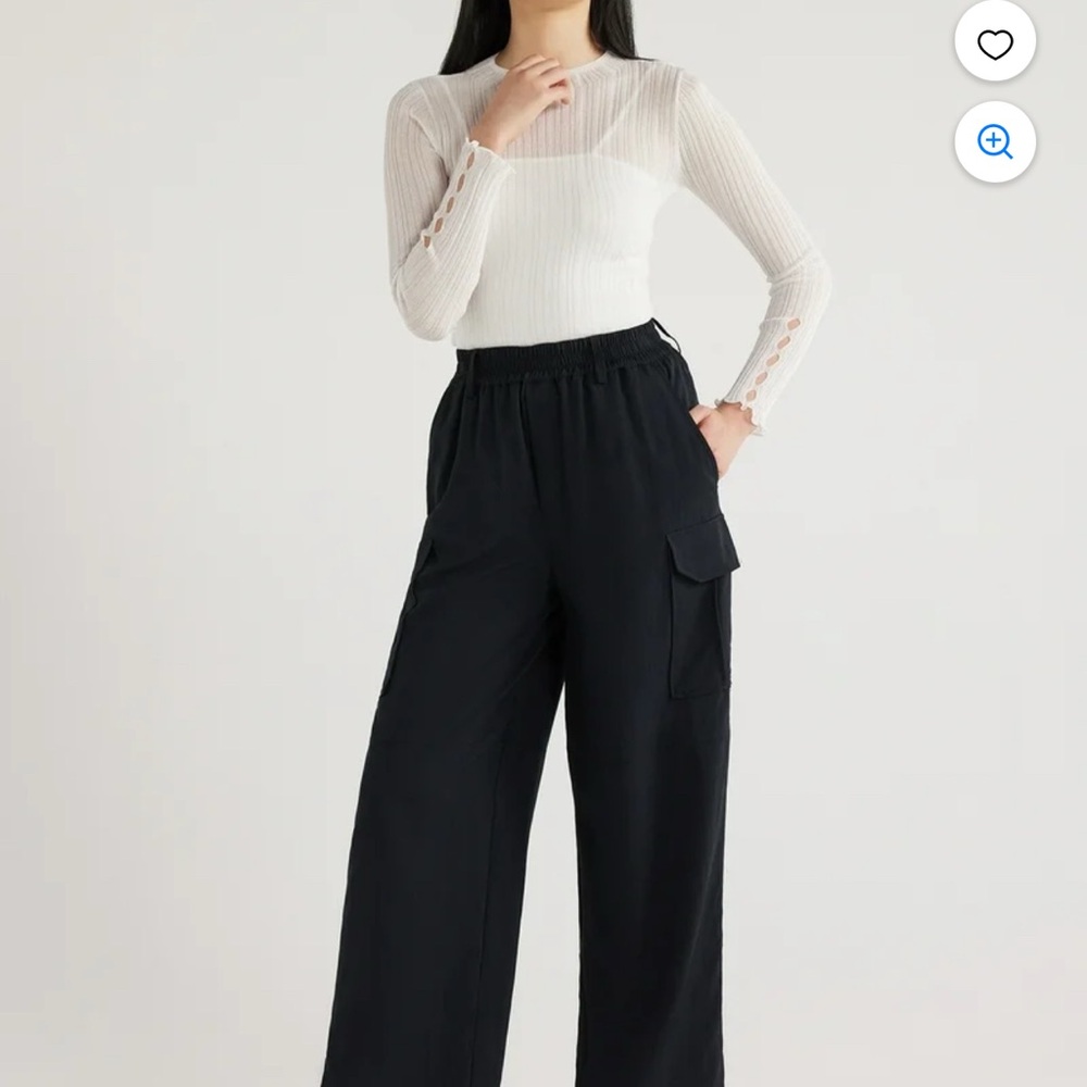 Chic Black Wide-Leg Women's Pants